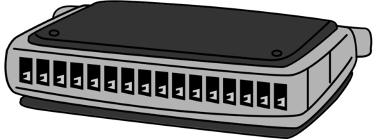 muziekinstrument mondharmonica vector