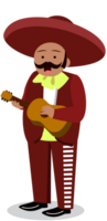 Mariachi muzikant mini gitaar spelen vector