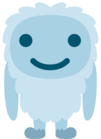 yeti emoticon glimlach vector