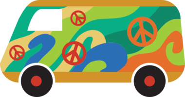 vrede hippie busje vector