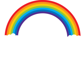 regenboog en wolk vector