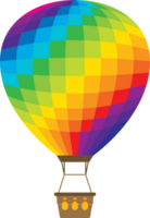 regenboog hete luchtballon vector
