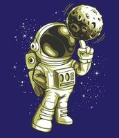 astronaut ontwerp voor shirt vector