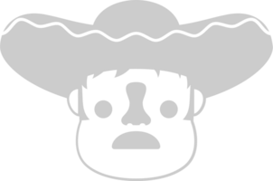 Mexicaans sombrero emoticon vector