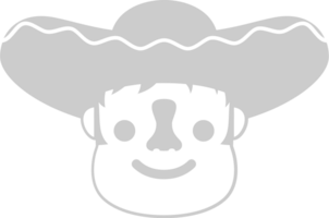 Mexicaans sombrero emoticon vector