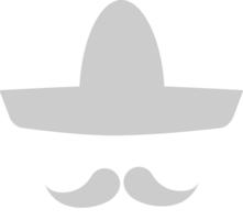 sombrero met snor vector