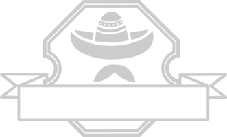 sombrero insigne en banier vector