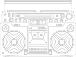 radio schets detail vector