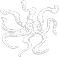 Octopus schets vector