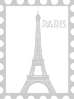 Parijs port postzegel vector
