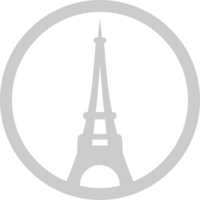 Parijs eiffel toren gemakkelijk icoon vector