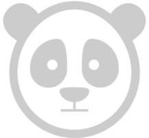 panda gezicht vector