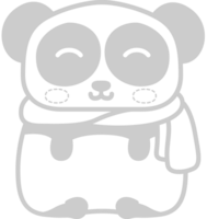 panda schattig karakter vector