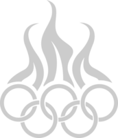 olympische ring in brand vector