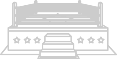 het worstelen arena ring vector