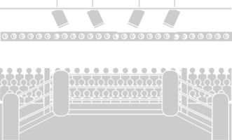 het worstelen arena ring vector