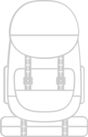 verkenner uitrusting terug pak vector