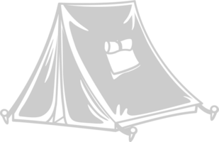 verkenner uitrusting tent vector