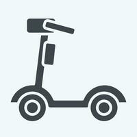 icoon elektrisch scooter. verwant naar slim huis symbool. glyph stijl. gemakkelijk ontwerp bewerkbaar. gemakkelijk illustratie vector