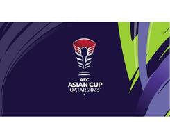 afc Aziatisch kop qatar 2023 Azië Amerikaans voetbal logo symbool ontwerp abstract vector