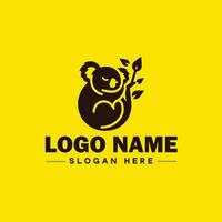 koala logo icoon koala dier modern minimalistische bedrijf logo bewerkbare vector