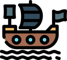 piraten schip creatief icoon ontwerp vector