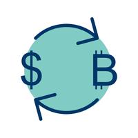 Wissel Bitcoin met Dollar Vector Icon