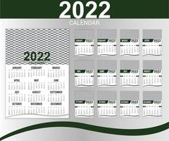 kalender 2022 sjabloonontwerp vector