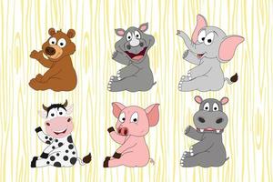 schattige dieren cartoon collectie vector