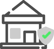 huis verzekering creatief icoon ontwerp vector