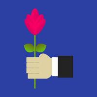 bloemen in de hand vector