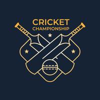 Cricket kampioenschap logo vector