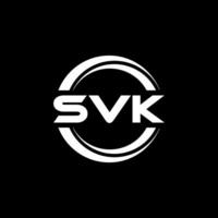 svk brief logo ontwerp, inspiratie voor een uniek identiteit. modern elegantie en creatief ontwerp. watermerk uw succes met de opvallend deze logo. vector