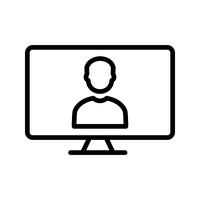 Online werk Vector Icon