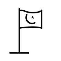 Islamitische vlag Vector Icon