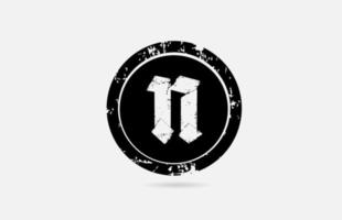 vintage n alfabet letter logo pictogrammalplaatje in zwart-wit. creatief ontwerp voor bedrijf en bedrijf vector