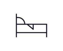 bed concept. single premie bewerkbare beroerte pictogram perfect voor logo's, mobiel appjes, online winkels en web plaatsen. vector symbool geïsoleerd Aan wit achtergrond.