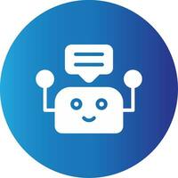 Chatbot creatief icoon ontwerp vector