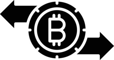 investering bitcoin solide en glyph vector illustratie