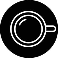 koffie kop solide en glyph vector illustratie