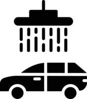 auto wassen solide en glyph vector illustratie