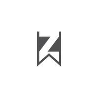 alfabet brieven initialen monogram logo wz, zw, z en w vector