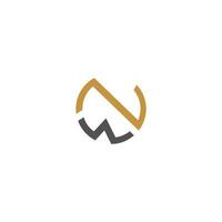 alfabet brieven initialen monogram logo wz, zw, z en w vector