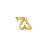 alfabet brieven initialen monogram logo wz, zw, z en w vector