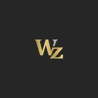 alfabet brieven initialen monogram logo wz, zw, z en w vector