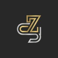 alfabet initialen logo zo, zs, z en s vector