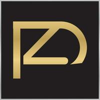 zp, pz, p en z abstract eerste monogram brief alfabet logo ontwerp vector