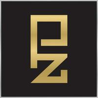 zp, pz, p en z abstract eerste monogram brief alfabet logo ontwerp vector