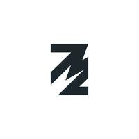 alfabet initialen logo zm, mz, z en m vector