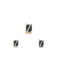 alfabet initialen logo zl, lz, z en l vector